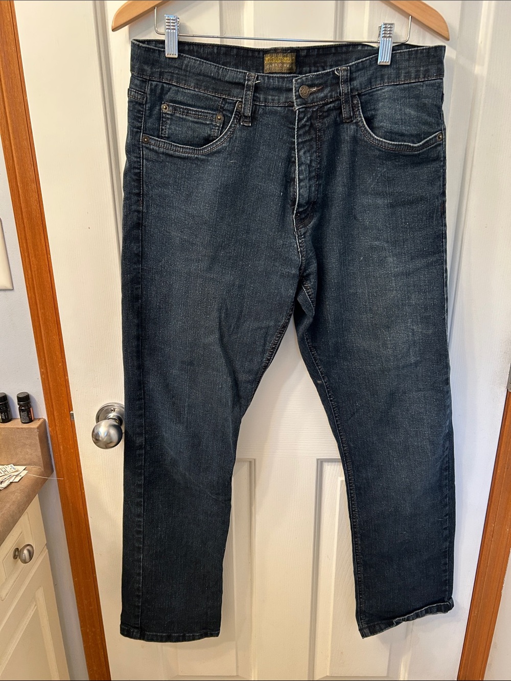 Urban Star Men's Dark Wash Straight-Leg Jeans - Classic blue Denim